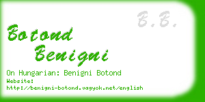 botond benigni business card